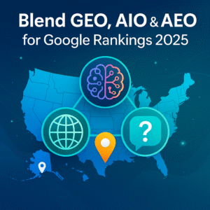 Blend GEO, AIO, and AEO for Top Google Rankings in 2025