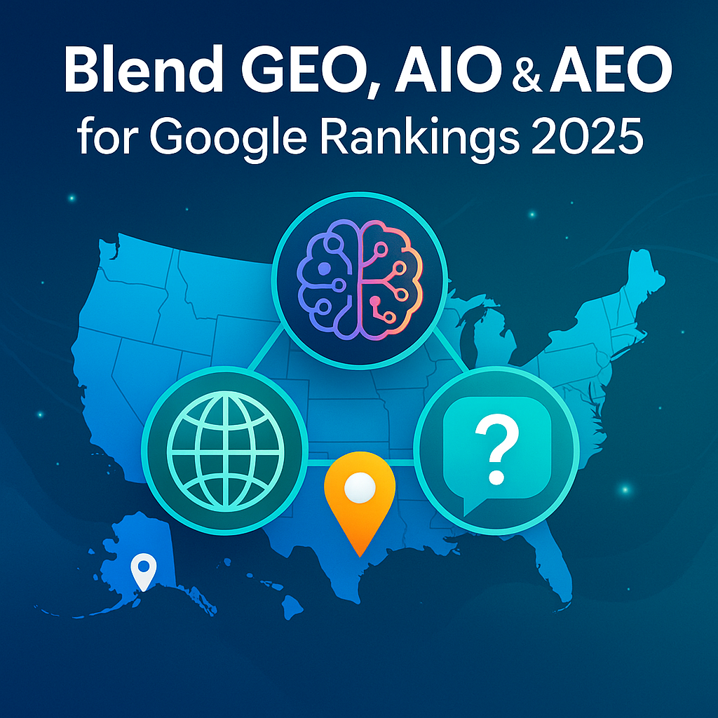 Blend GEO, AIO, and AEO for Top Google Rankings in 2025