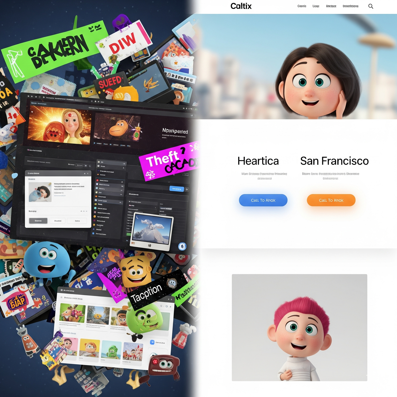 User experience example – cluttered vs clean web design.