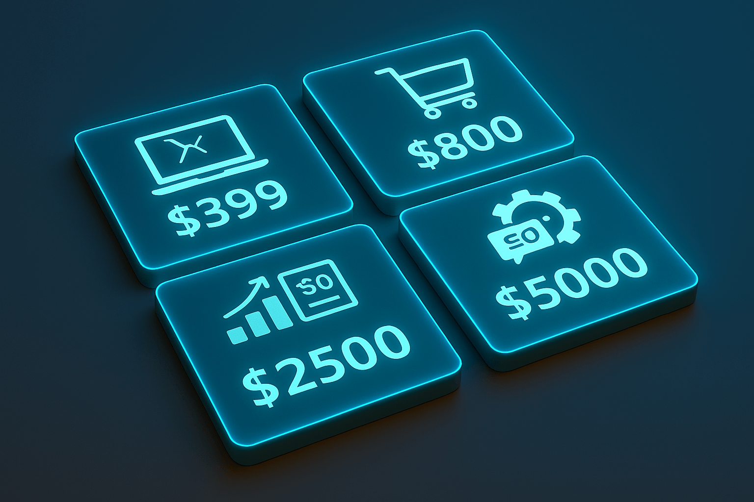 Average web design cost ranges in California